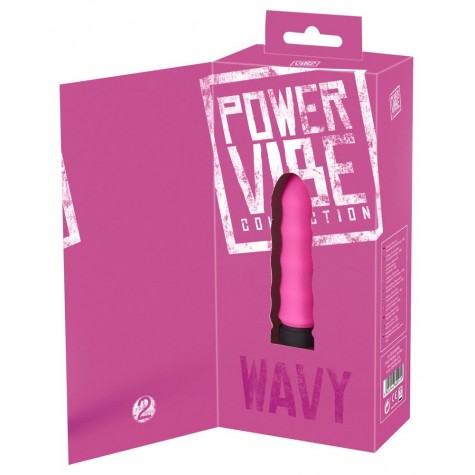 Розовый мини-вибратор Power Vibe Wavy - 9,7 см.